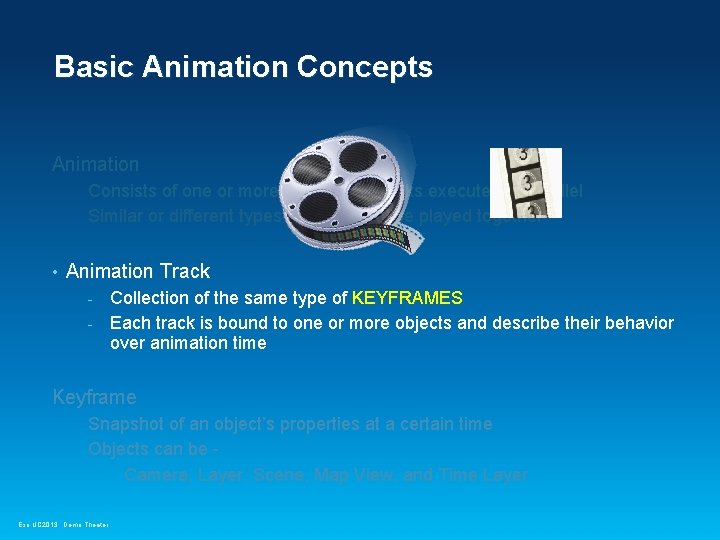 Basic Animation Concepts Animation Consists of one or more Animation Tracks executed in parallel