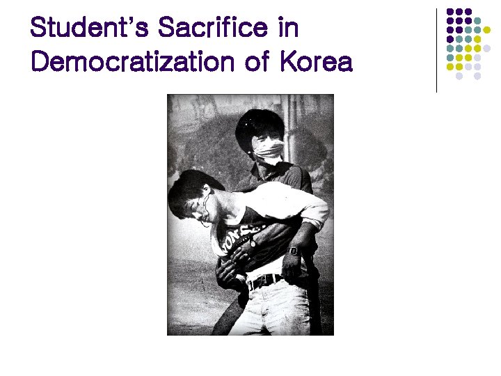 Student’s Sacrifice in Democratization of Korea 