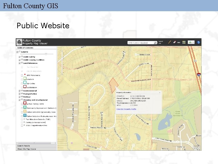 Fulton County GIS Public Website 