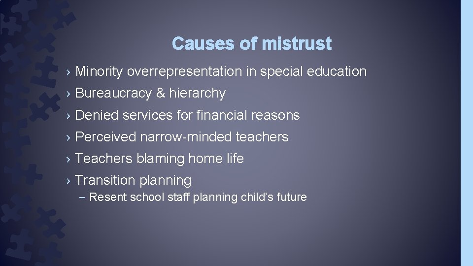 Causes of mistrust › Minority overrepresentation in special education › Bureaucracy & hierarchy ›