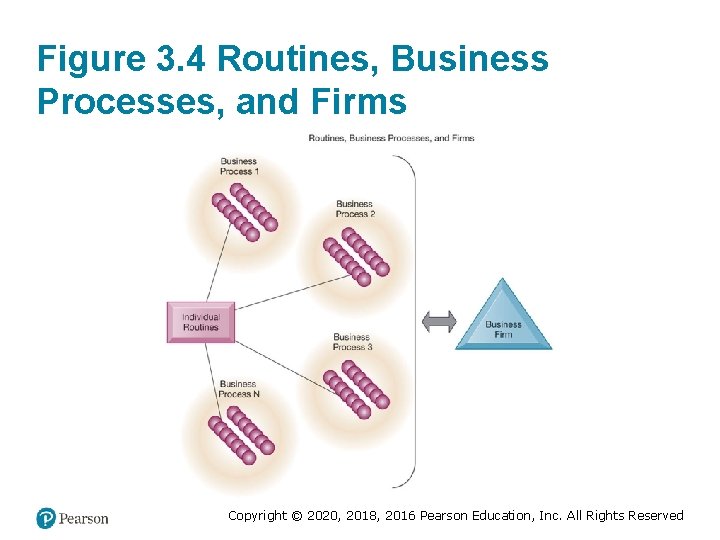 Figure 3. 4 Routines, Business Processes, and Firms Copyright © 2020, 2018, 2016 Pearson