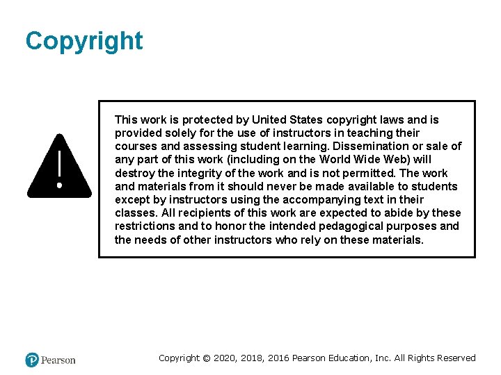 Copyright This work is protected by United States copyright laws and is provided solely