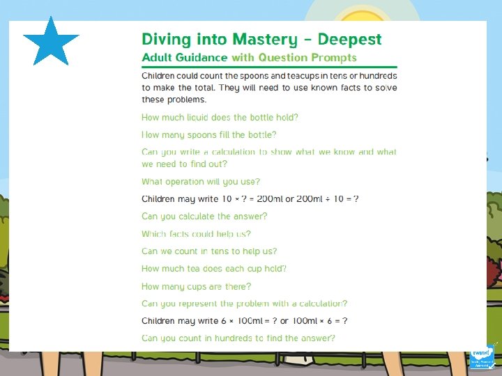 Task 3 – Maths Star challenge Independent Practise 