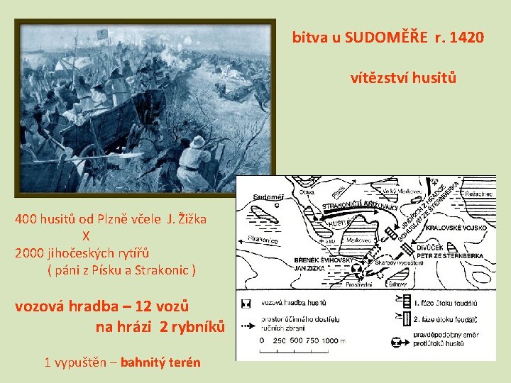 bitva u SUDOMĚŘE r. 1420 vítězství husitů 400 husitů od Plzně včele J. Žižka