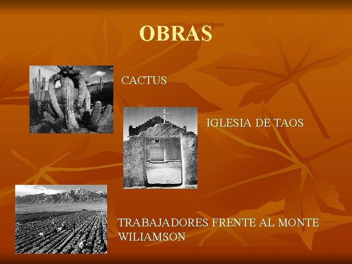 OBRAS CACTUS IGLESIA DE TAOS TRABAJADORES FRENTE AL MONTE WILIAMSON 