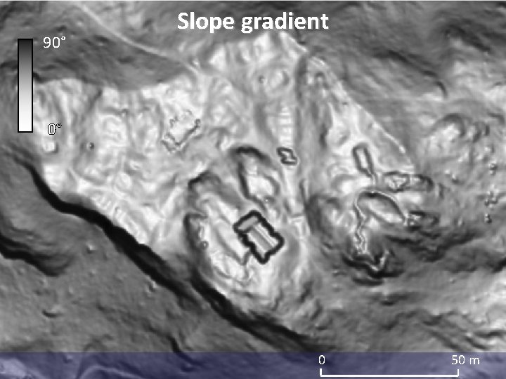 90° Slope gradient 0° 0 50 m 90° Slope gradient 0° 0 50 m