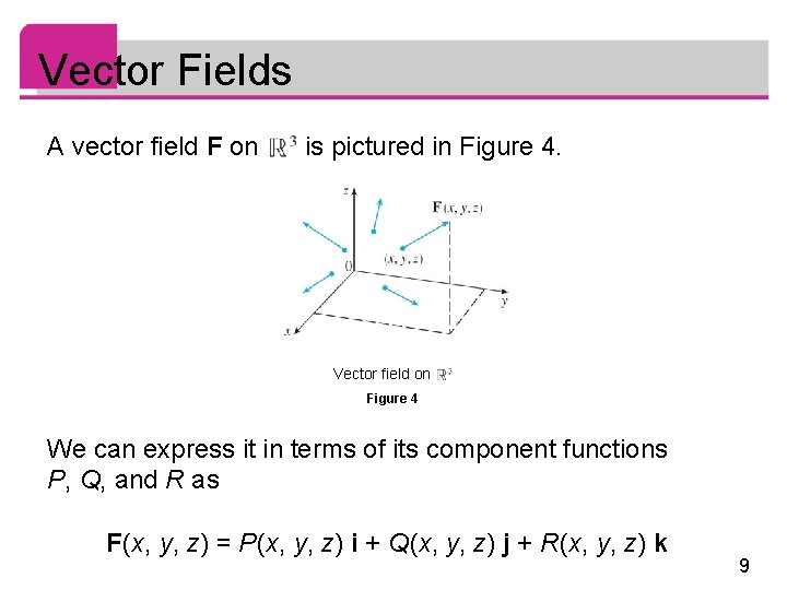 Vector Fields A vector field F on is pictured in Figure 4. Vector field