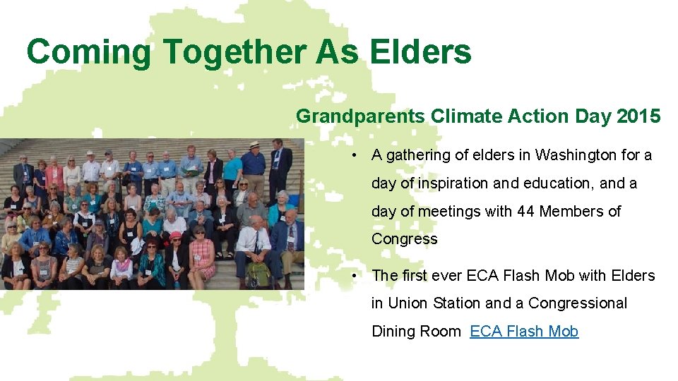 Coming Together As Elders Grandparents Climate Action Day 2015 • A gathering of elders