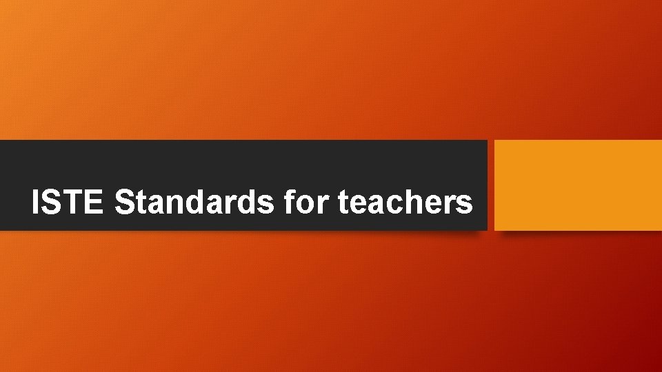 ISTE Standards for teachers 