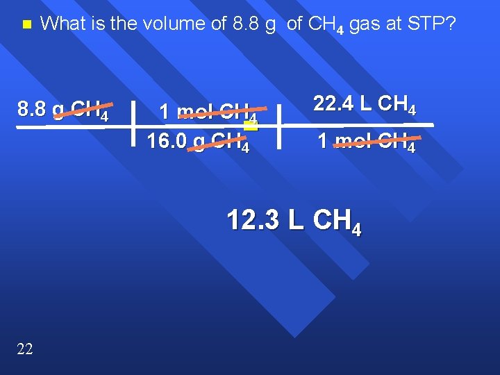 n What is the volume of 8. 8 g of CH 4 gas at