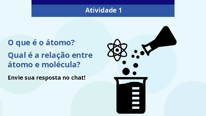 Atividade 1 O que é o átomo? Qual é a relação entre átomo e