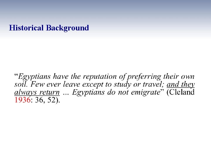 Historical Background 