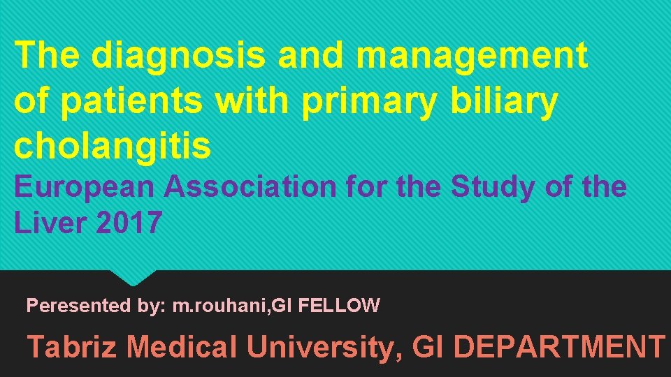 The diagnosis and management of patients with primary