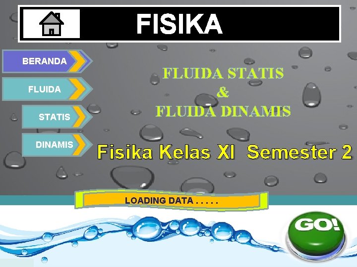 FISIKA BERANDA FLUIDA STATIS DINAMIS FLUIDA STATIS & FLUIDA DINAMIS Fisika Kelas XI Semester