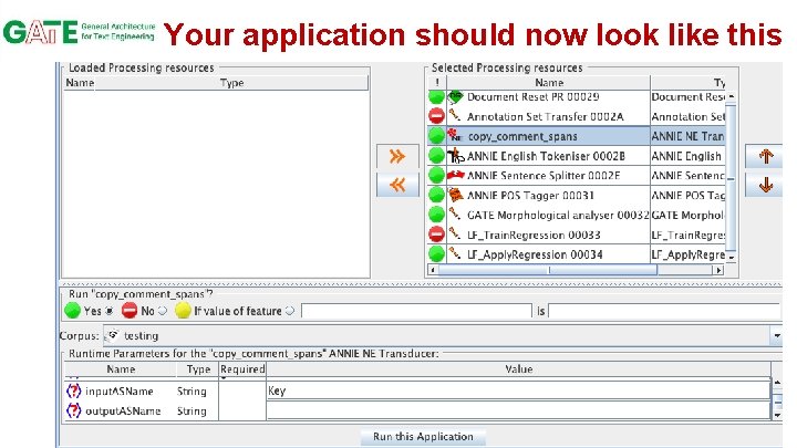 Your application should now look like this 