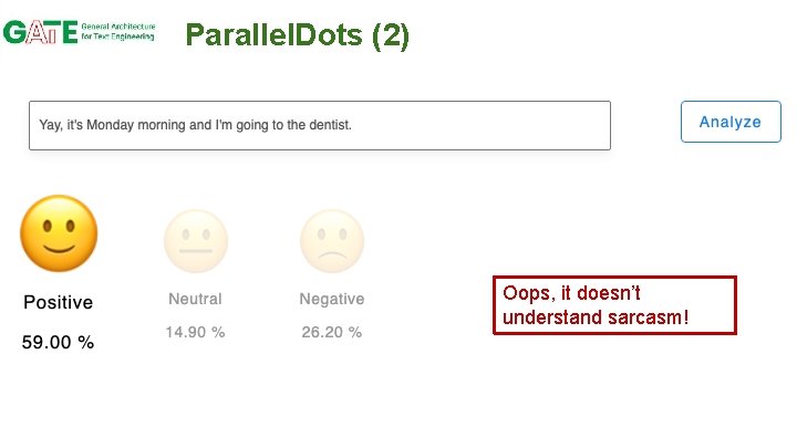 Parallel. Dots (2) Oops, it doesn’t understand sarcasm! 