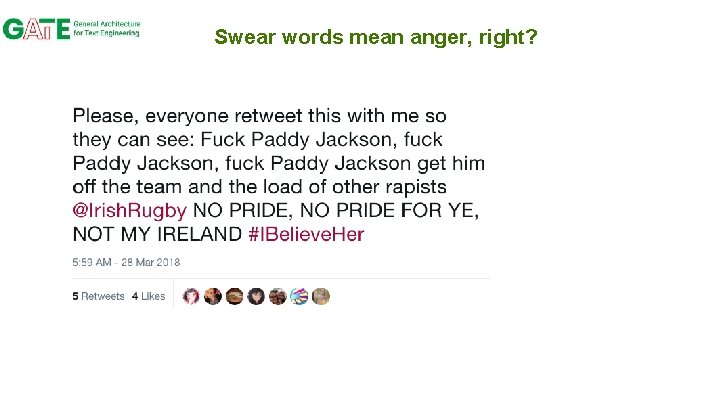 Swear words mean anger, right? 