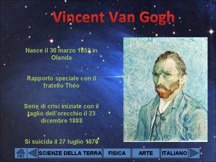 Vincent Van Gogh Nasce il 30 marzo 1853 in Olanda Rapporto speciale con il