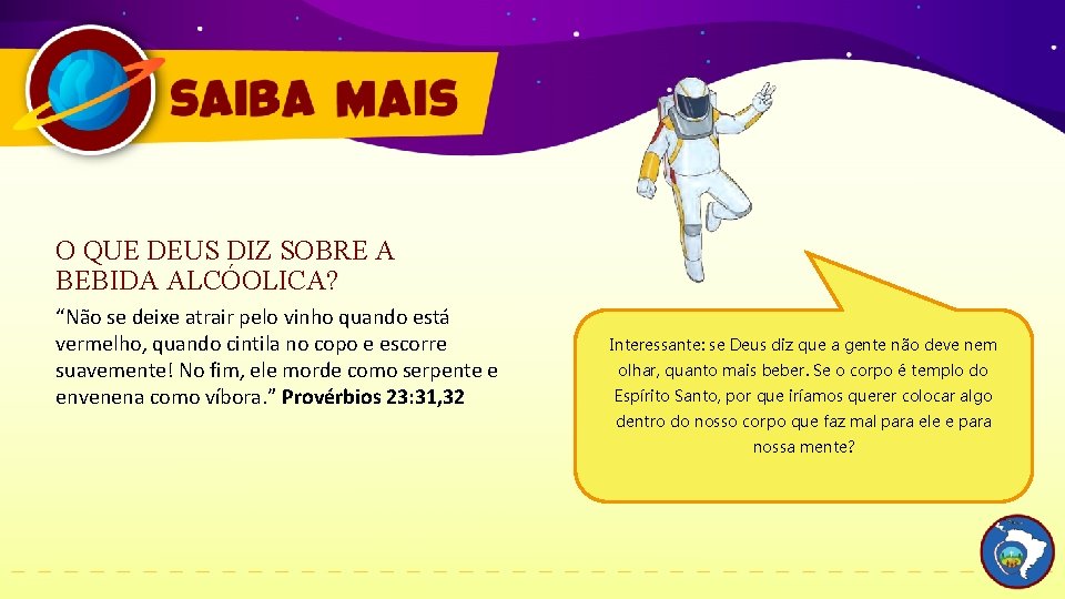 O QUE DEUS DIZ SOBRE A BEBIDA ALCÓOLICA? “Não se deixe atrair pelo vinho