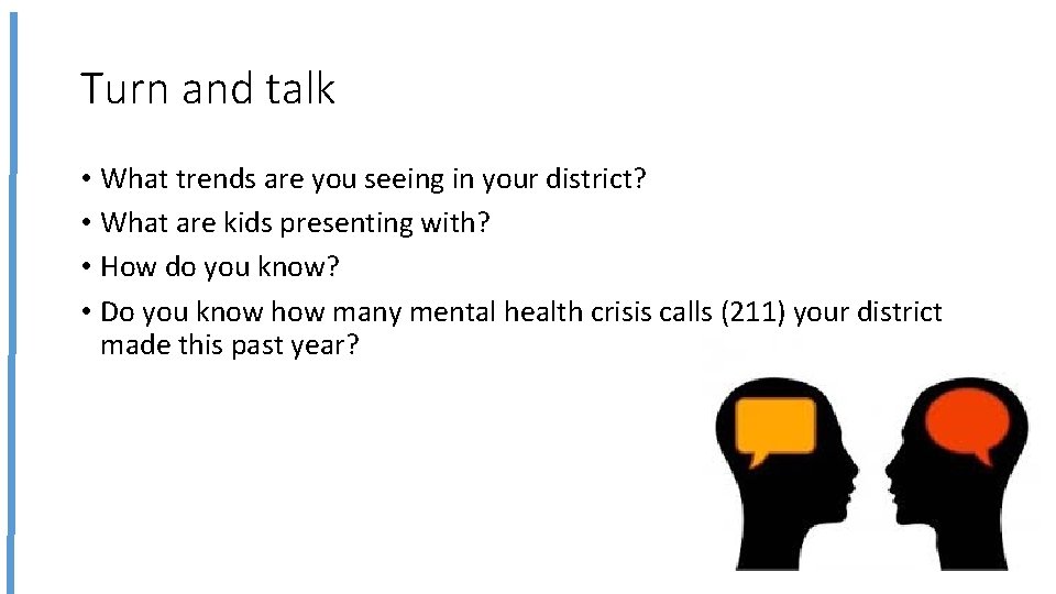 Turn and talk • What trends are you seeing in your district? • What