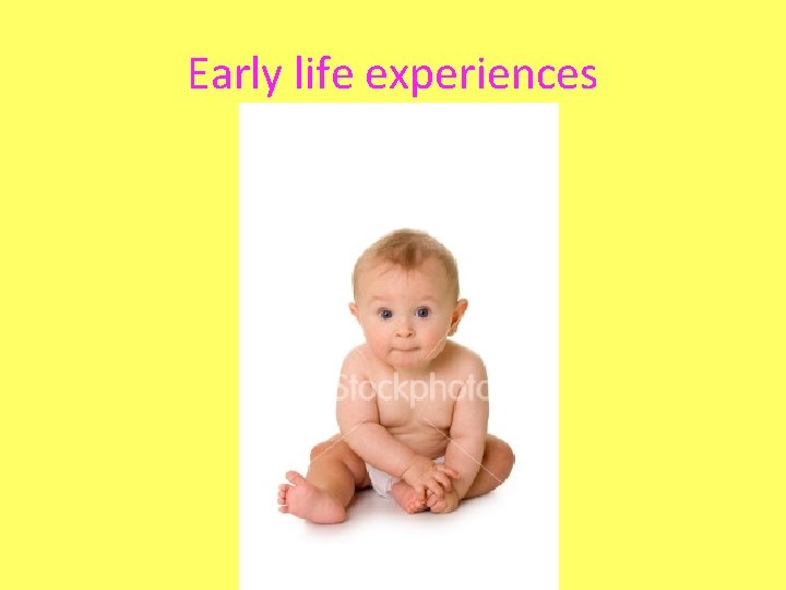 Early life experiences 