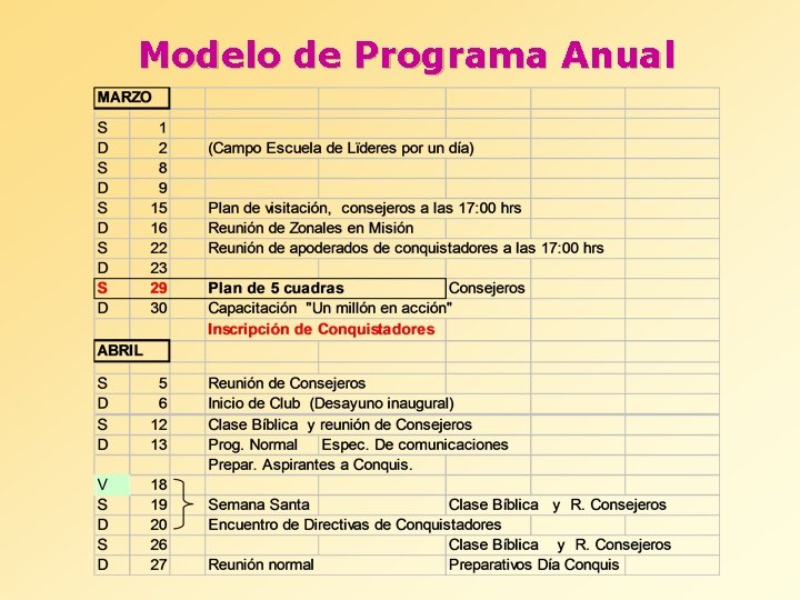 Modelo de Programa Anual 