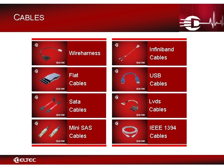 CABLES Wireharness Infiniband Cables Flat Cables USB Cables Sata Cables Lvds Cables Mini SAS