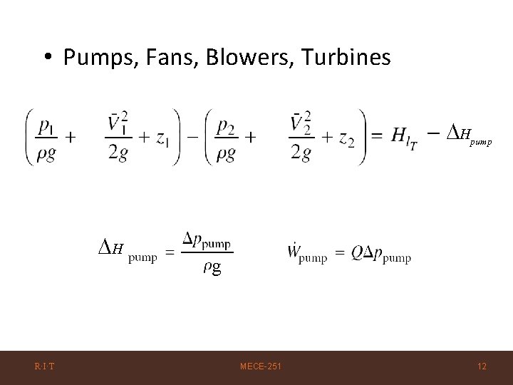  • Pumps, Fans, Blowers, Turbines - DHpump DH R·I·T g MECE-251 12 