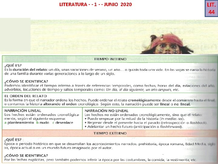 LITERATURA - - 1 - - JUNIO 2020 LIT. 44 