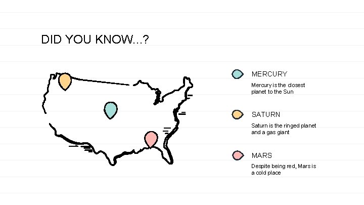 DID YOU KNOW. . . ? MERCURY Mercury is the closest planet to the