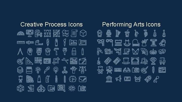 Creative Process Icons Performing Arts Icons 