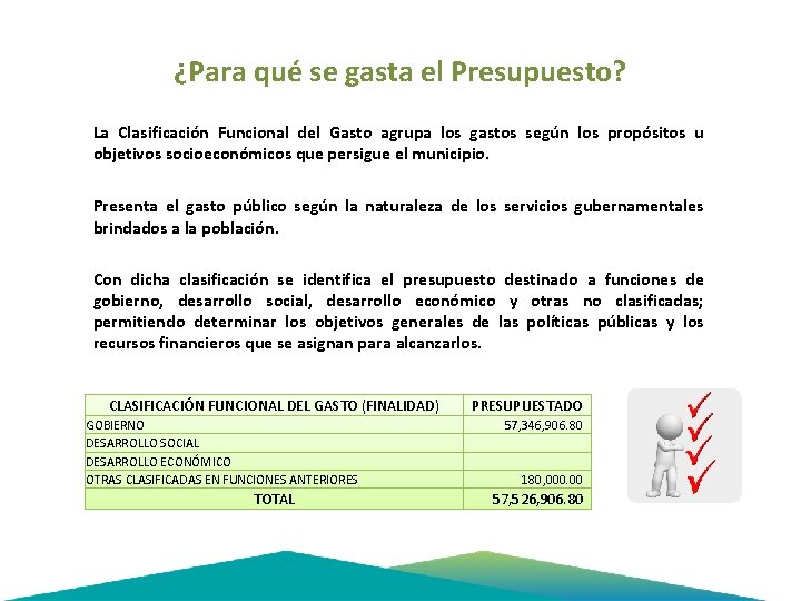 ¿Para qué se gasta el Presupuesto? La Clasificación Funcional del Gasto agrupa los gastos