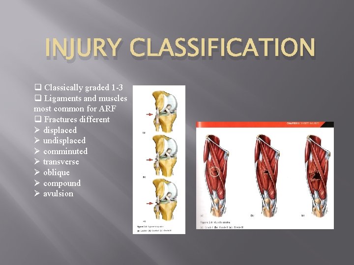 PREVENTION AND MANAGEMENT OF INJURIES IN SENIOR AUSTRALIAN