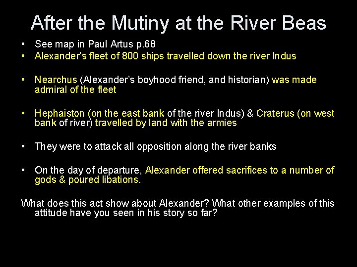 After the Mutiny at the River Beas • See map in Paul Artus p.