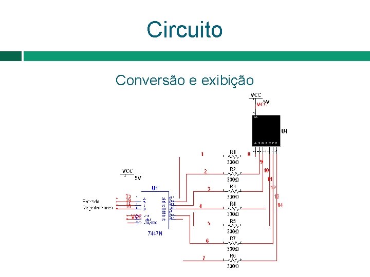 Circuito Conversão e exibição 