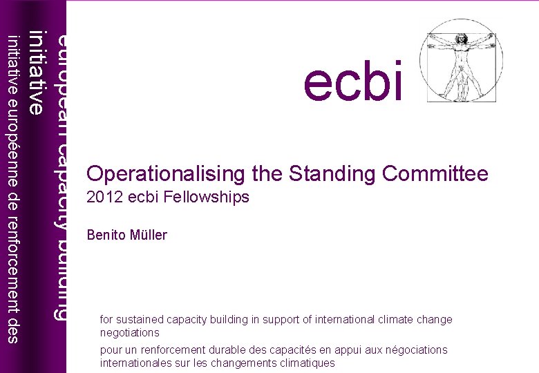european capacity building initiative ecbi european capacity building initiative européenne de renforcement des ecbi