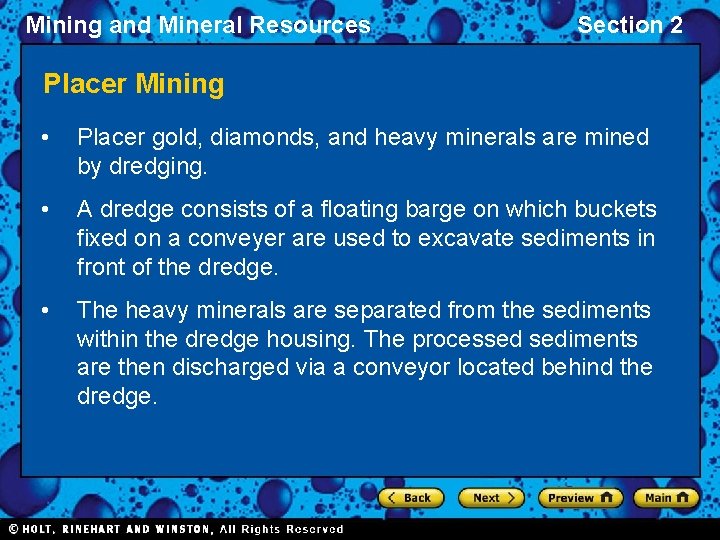 Mining and Mineral Resources Bellringer Section 2 Mining