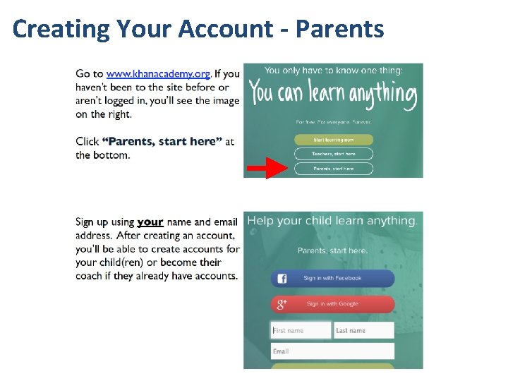 Creating Your Account - Parents 