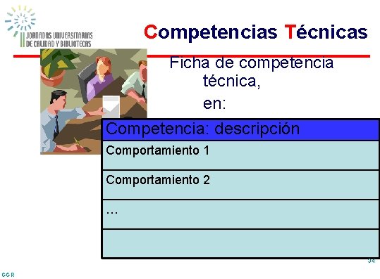 Competencias Técnicas Ficha de competencia técnica, en: Competencia: descripción Comportamiento 1 Comportamiento 2 …