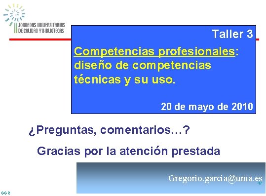 Taller 3 Competencias profesionales: diseño de competencias técnicas y su uso. 20 de mayo