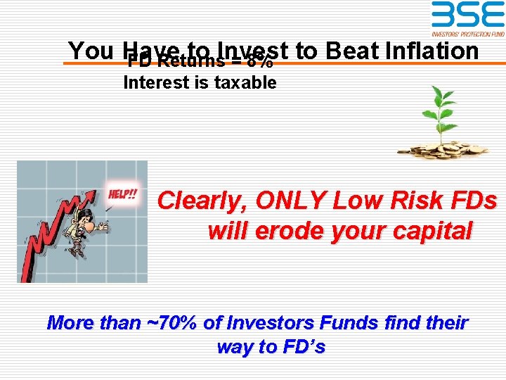 You Have to Invest FD Returns = 8% to Beat Inflation Interest is taxable