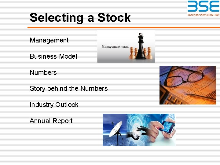 Selecting a Stock Management Business Model Numbers Story behind the Numbers Industry Outlook Annual