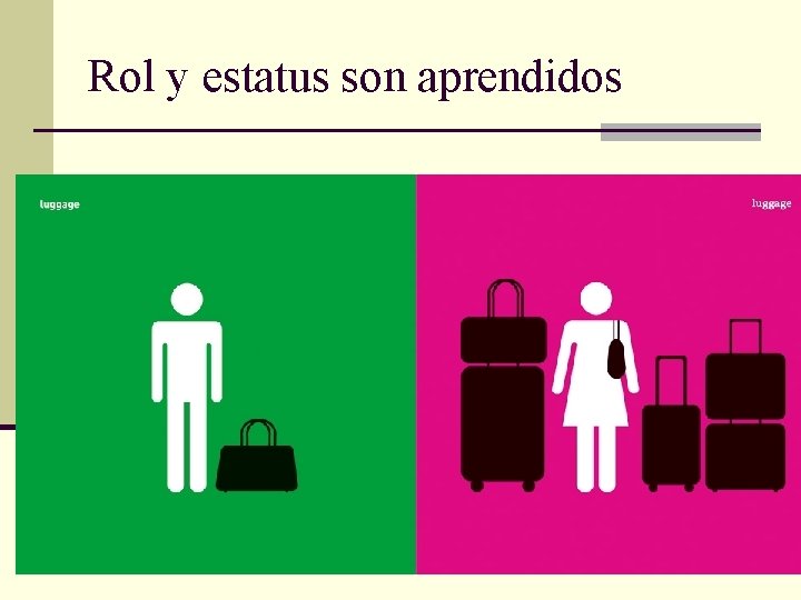 Rol y estatus son aprendidos 