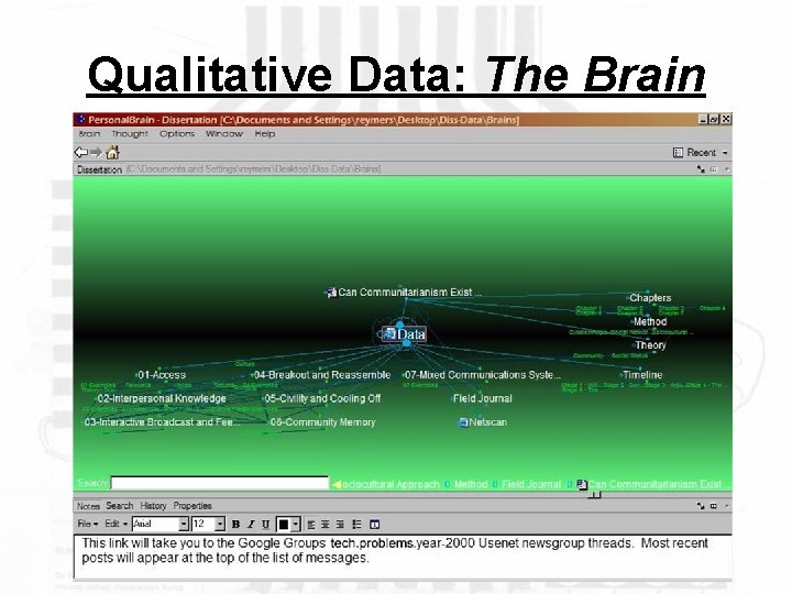 Qualitative Data: The Brain 