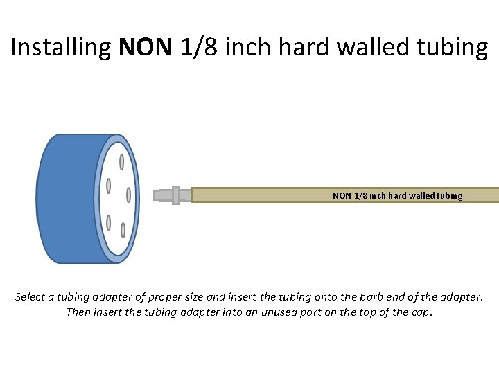 Installing NON 1/8 inch hard walled tubing NON 1/8 NON inch 1/8 hard inch