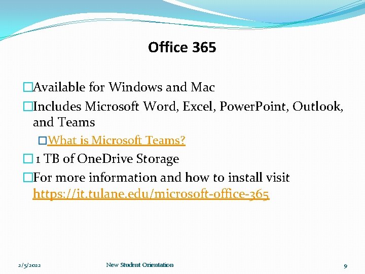 Office 365 �Available for Windows and Mac �Includes Microsoft Word, Excel, Power. Point, Outlook,