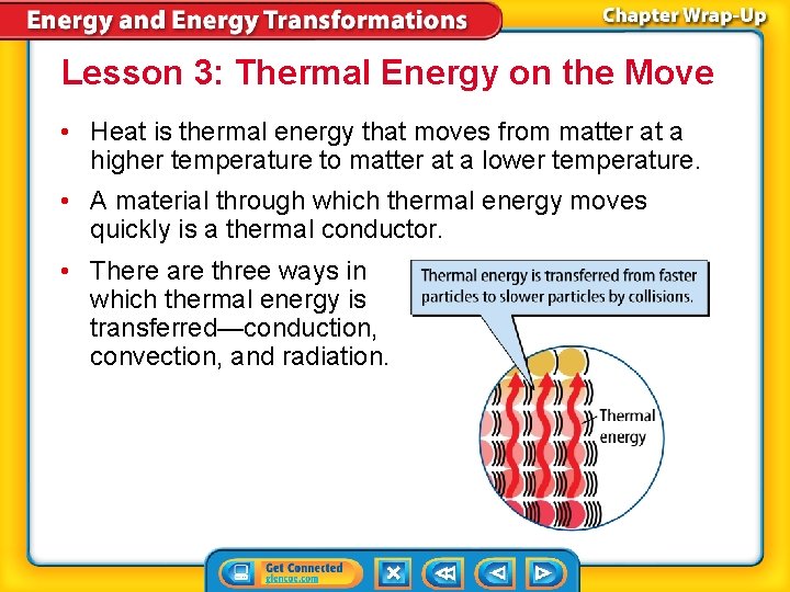 Lesson 3: Thermal Energy on the Move • Heat is thermal energy that moves