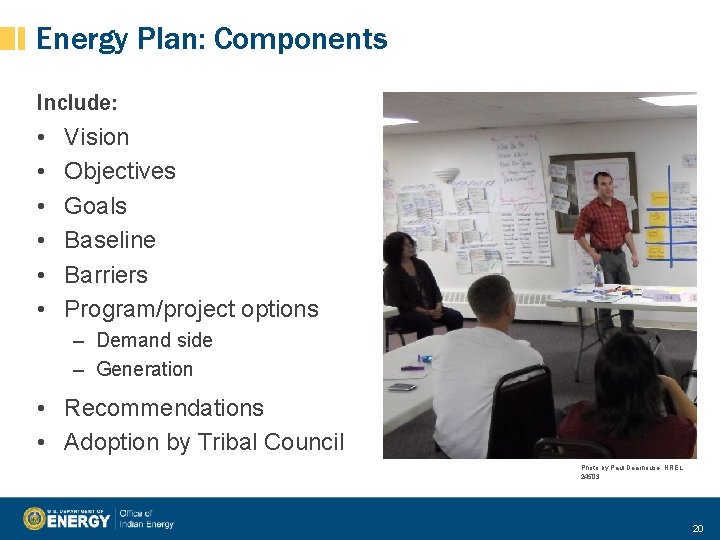 Energy Plan: Components Include: • Vision • Objectives • Goals • Baseline • Barriers