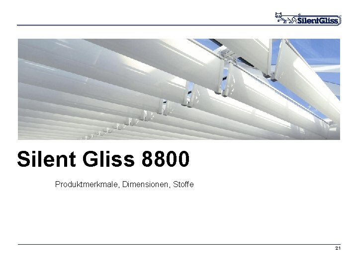 Silent Gliss 8800 Produktmerkmale, Dimensionen, Stoffe 21 