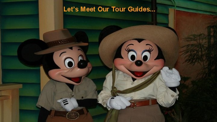 Let’s Meet Our Tour Guides. . . ! 